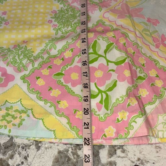 Lilly Pulitzer Floral Patch Hanky Panky A line skirt Sz 4 pink/green - Picture 9 of 9